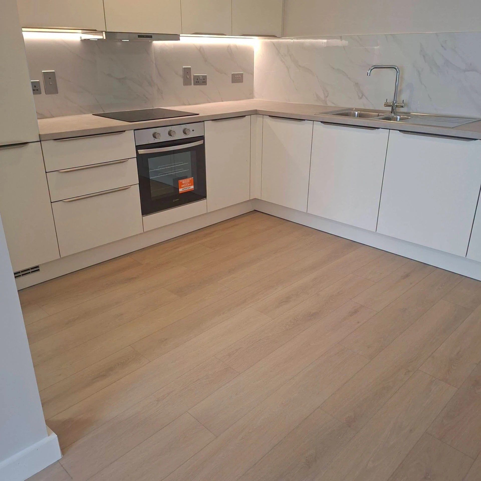 Waterproof SPC flooring in a finished room